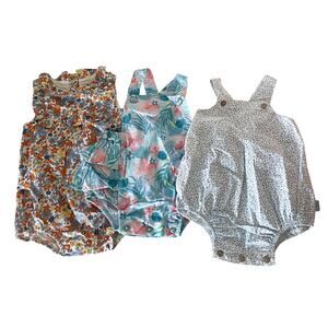 TUTTO PICCOLO NWOT Baby Cotton Overalls 3 Pieces Size 3 Months